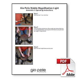 Gio Pelle Mobile Magnification Light Manual